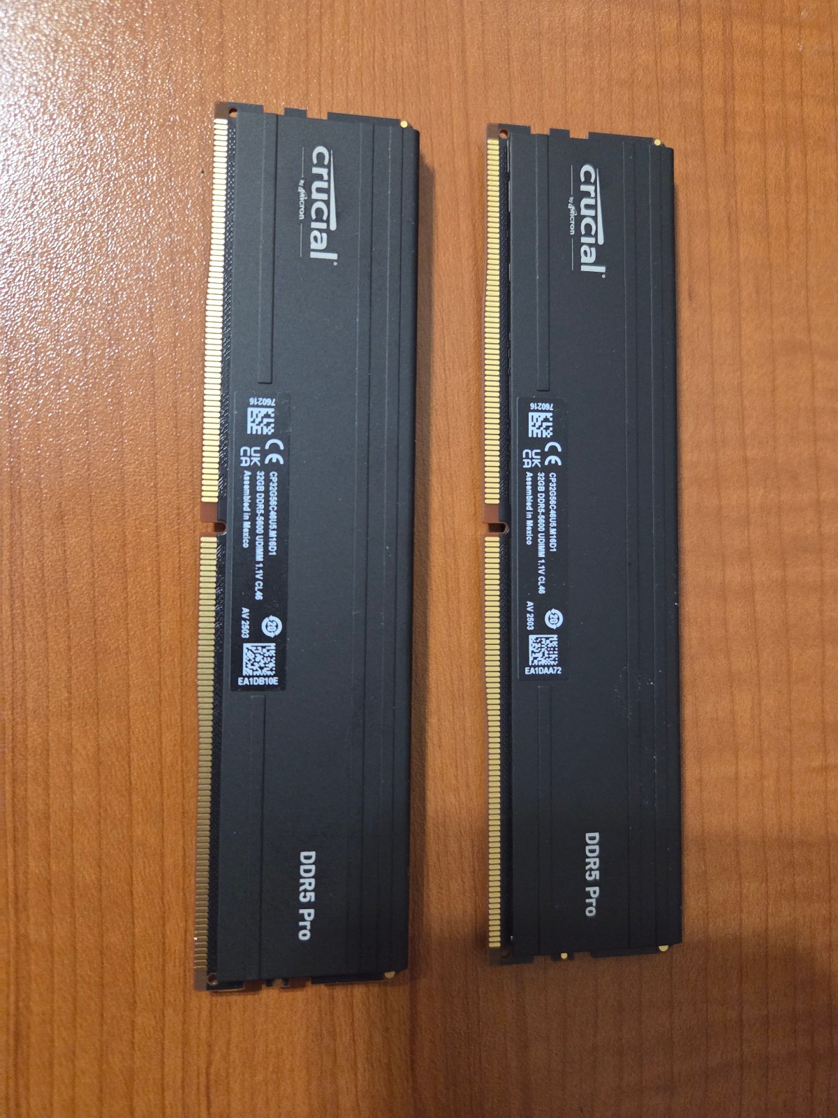 Crucial Pro 64GB DDR5 RAM Kit (2x32GB), 5600MHz, Desktop Memory CP2K32G56C46U5
