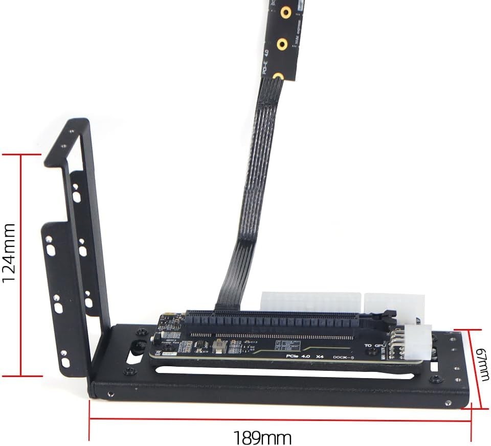JMT R43SG GEN4 M.2 M-Key to PCIE X16 4.0 External Graphics Card Stand Bracket Co