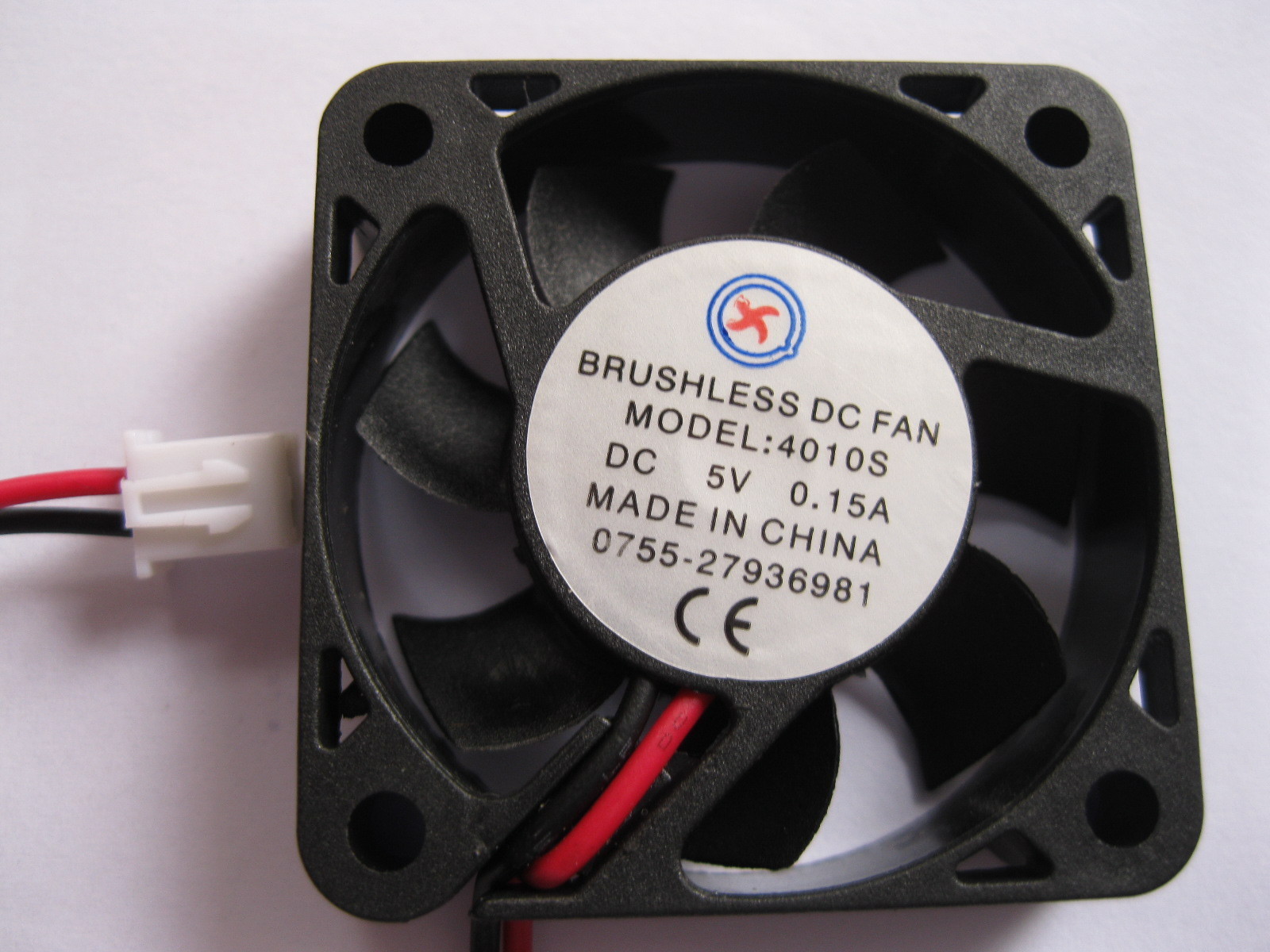 2 pcs Brushless DC Cooling Fan 4010S 7 Blade 5V 2 Wire 40x40x10mm Sleeve Bearing