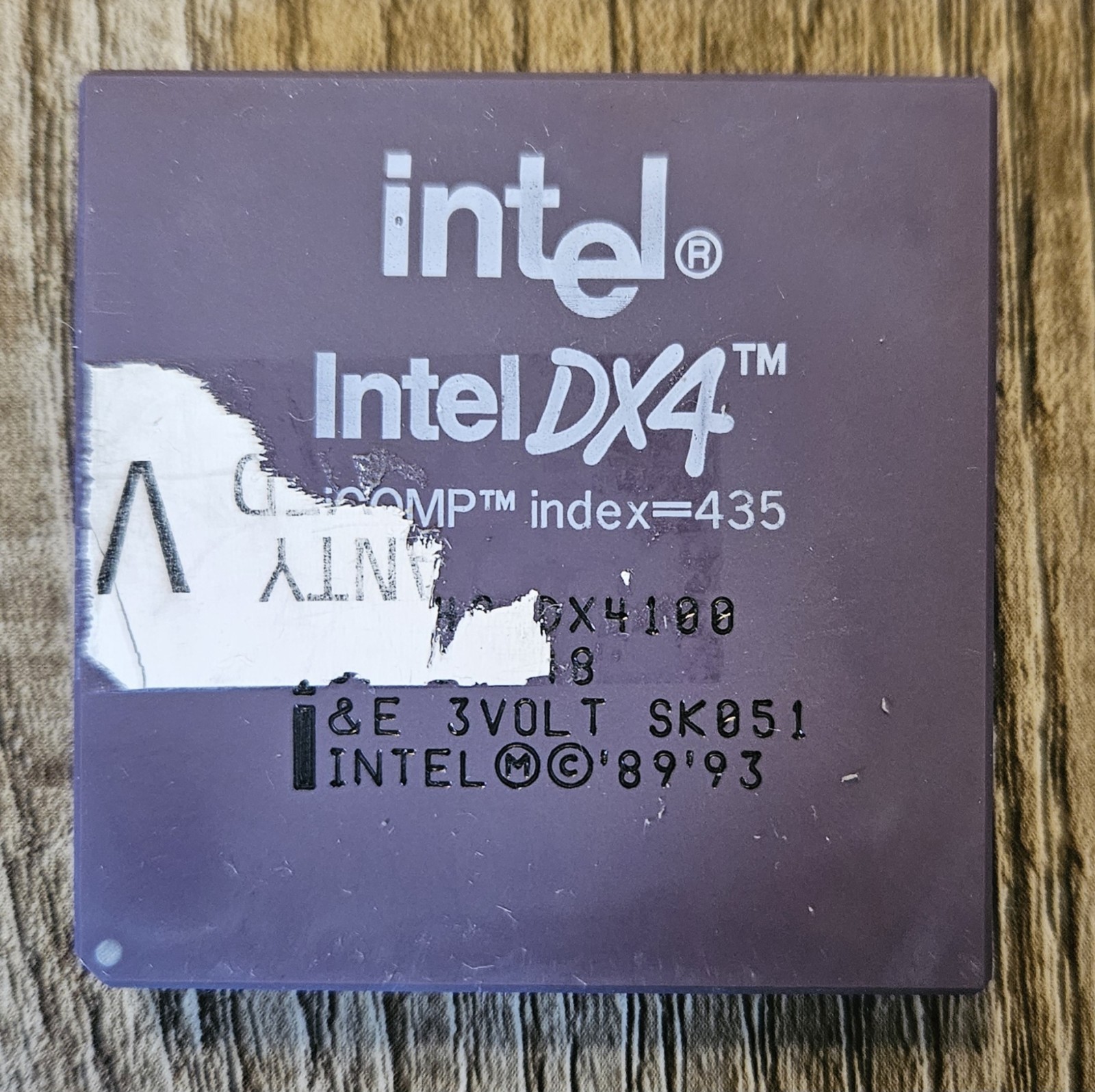 Intel 486 DX4 100MHZ i486 CPU Processor 3V 33/100 1989 1993