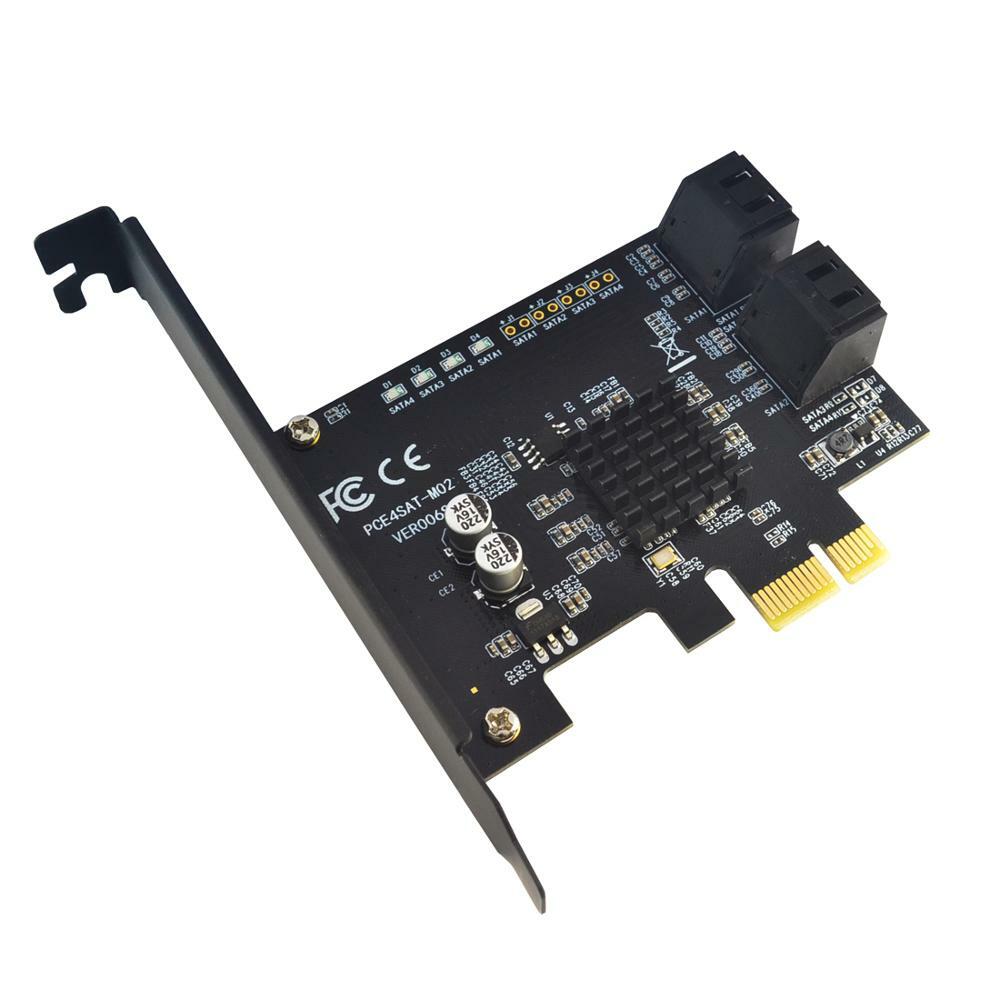 PCI-E SATA Card PCI Express to SATA 3.0 4ports 6Gbps Expansion Adapter 88SE9215