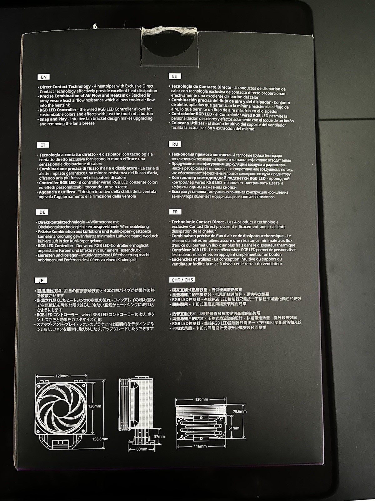 Cooler Master Hyper 212 RGB Black Edition 57.3 CFM CPU Cooler