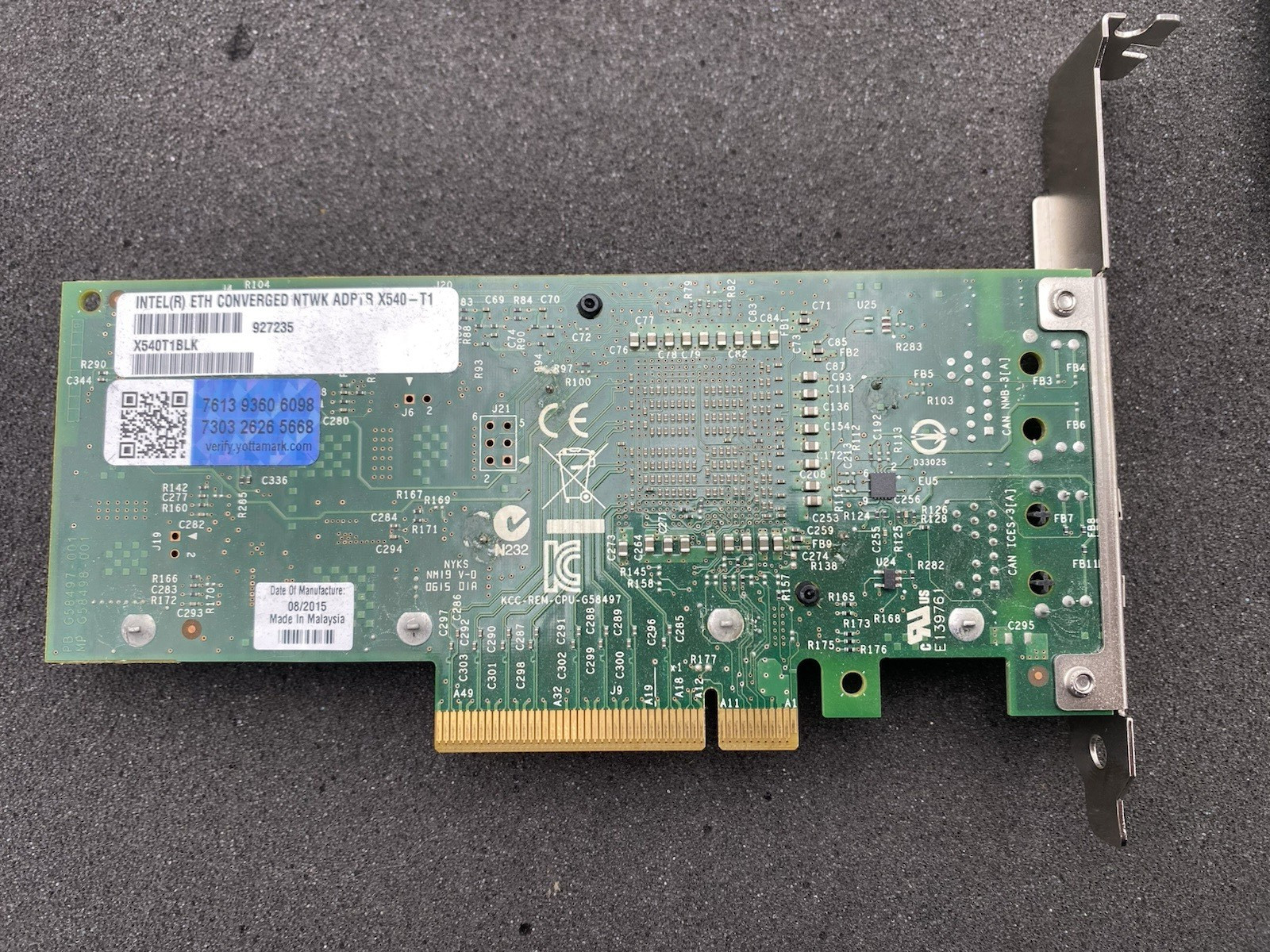 Lot of 3 Intel X540-T1 Single Port Ethernet Converged Network Adapter X540T 1