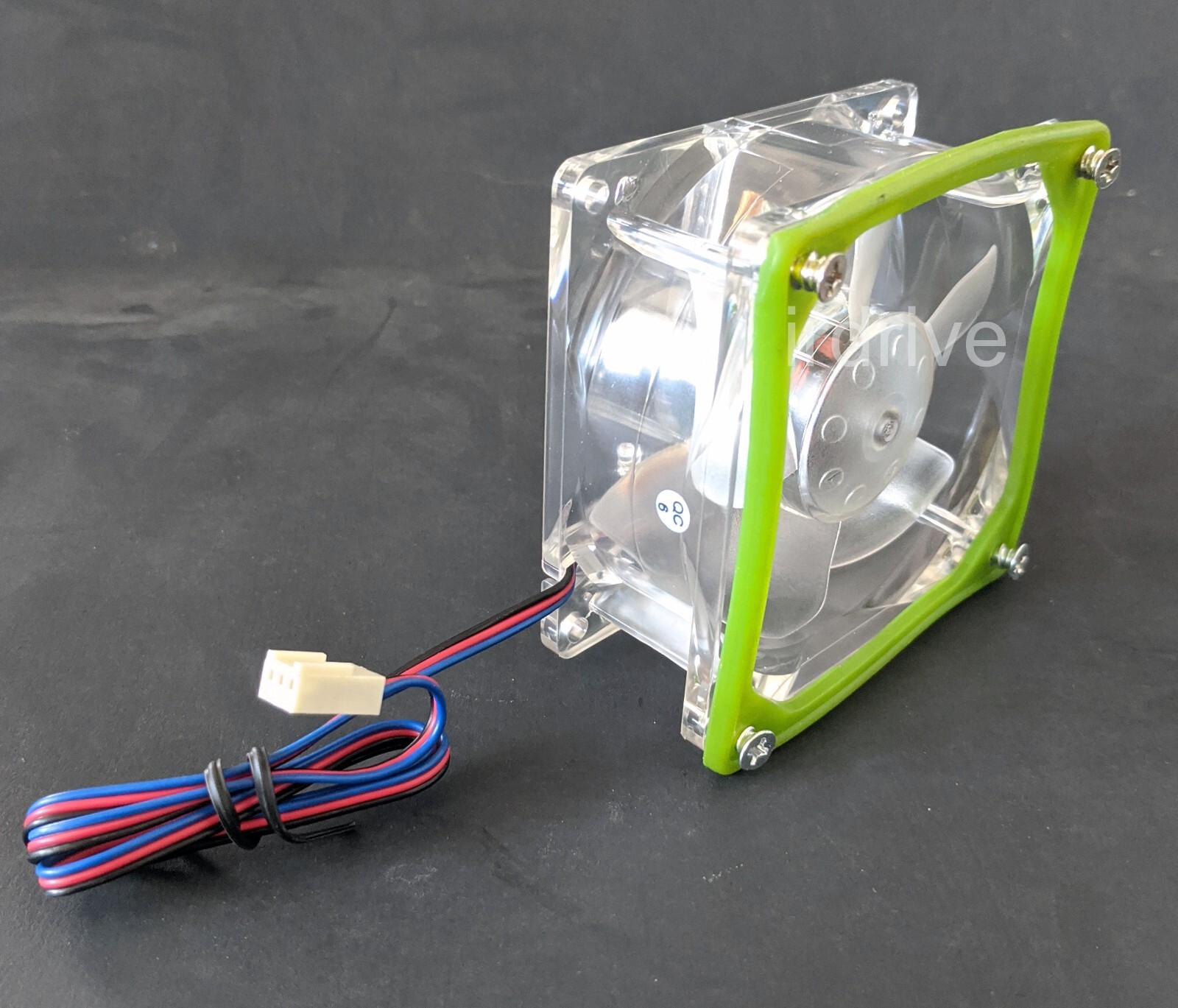 NEW Evercool Crystal 80mm x35mm Green LED PC Case Cooling Fan + UV Sensitive Pad