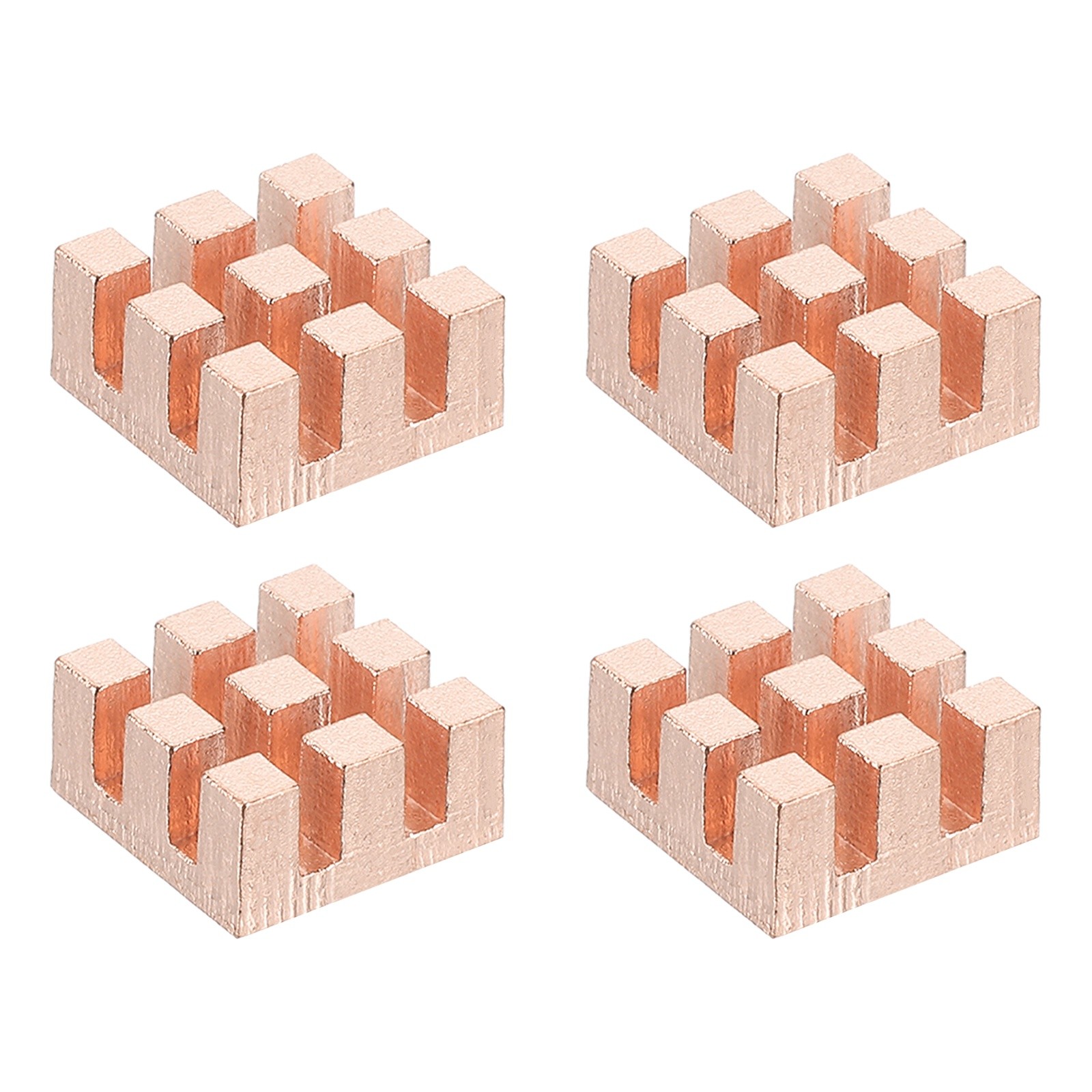4 Pcs Copper Heatsink 10x10x5mm, Heat Sink Cooler Radiator for