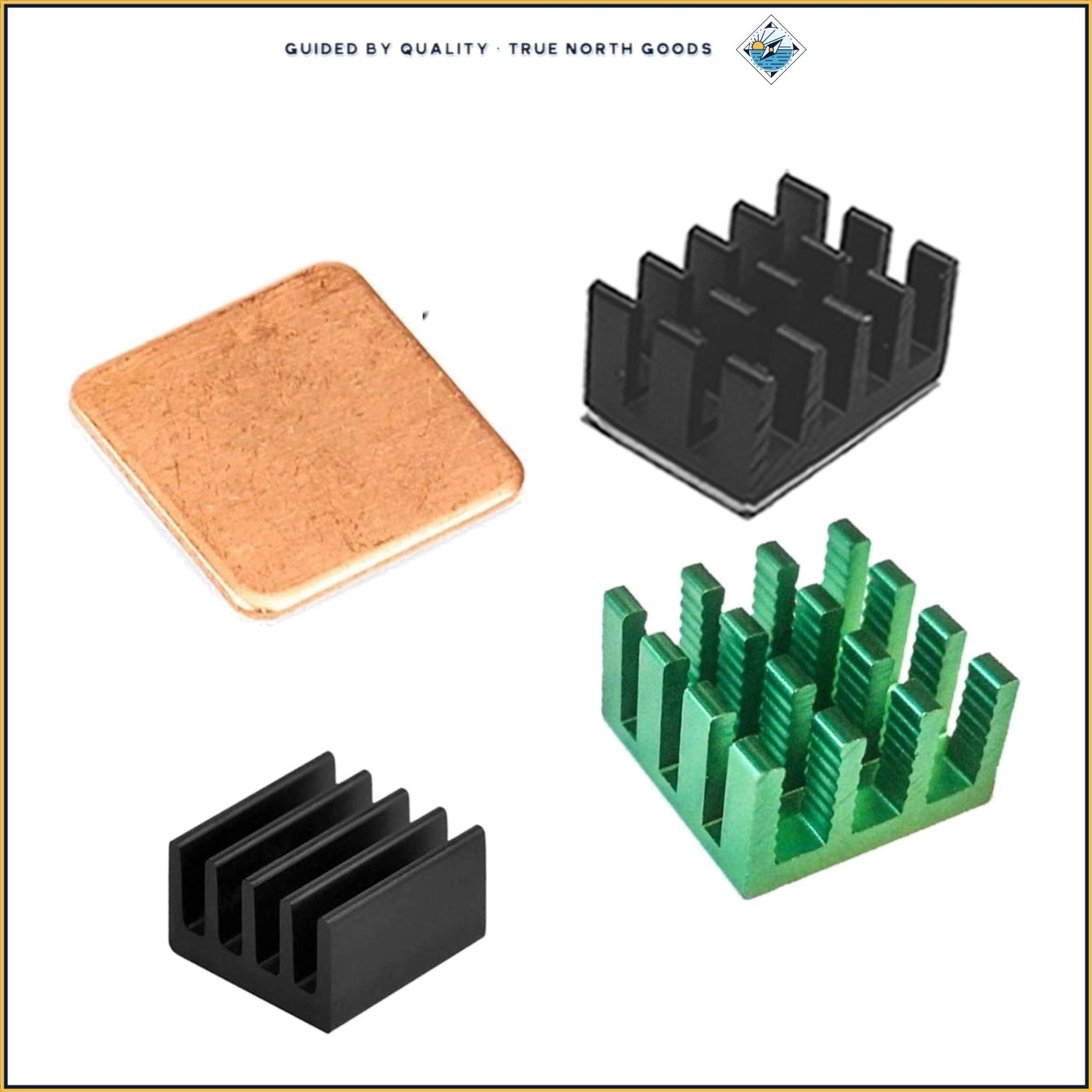 Raspberry Pi Heatsink Set with Thermal Conductive Tape for Optimal Cooling