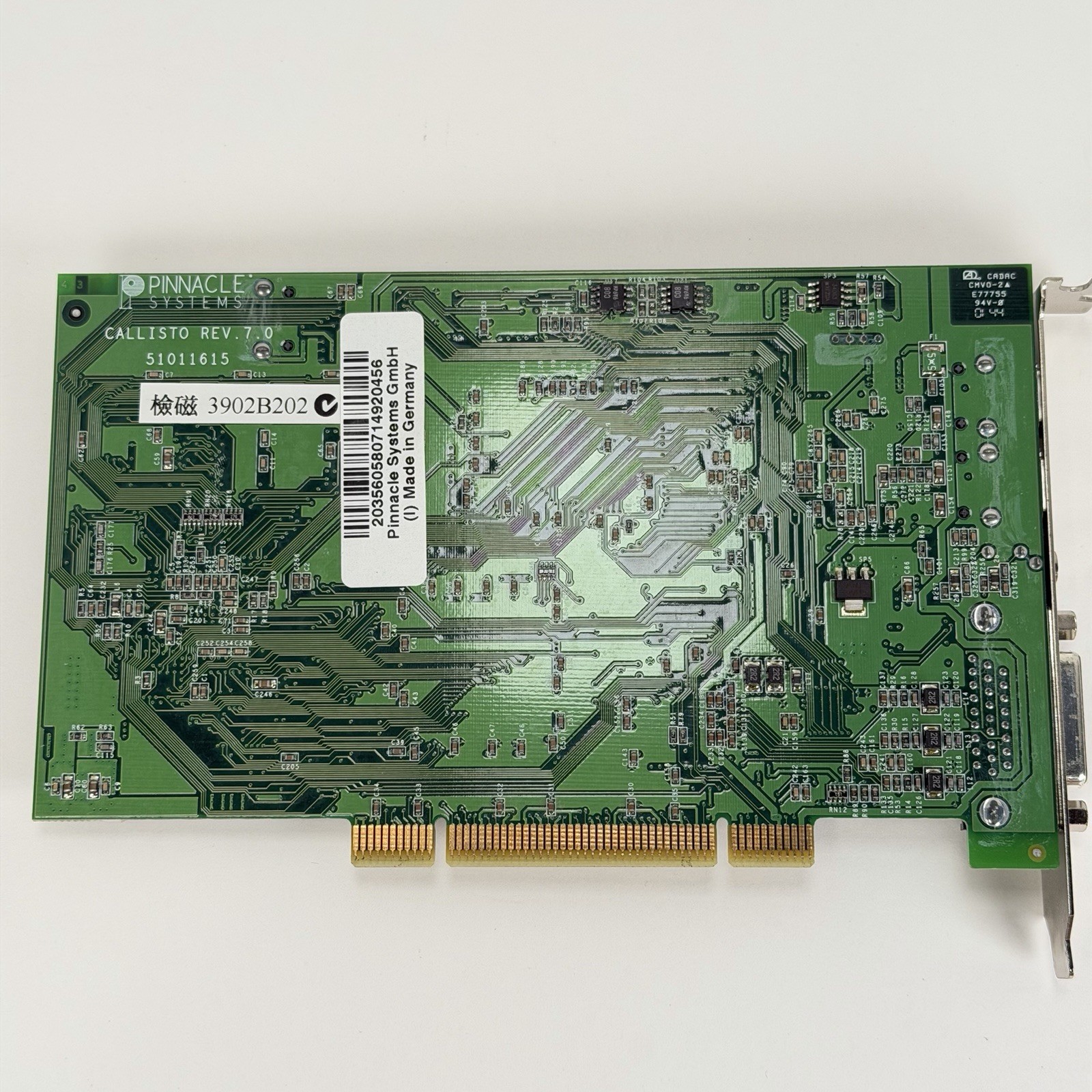 Pinnacle Systems Video Editing Capture Card Callisto 51011615 Rev 7.0