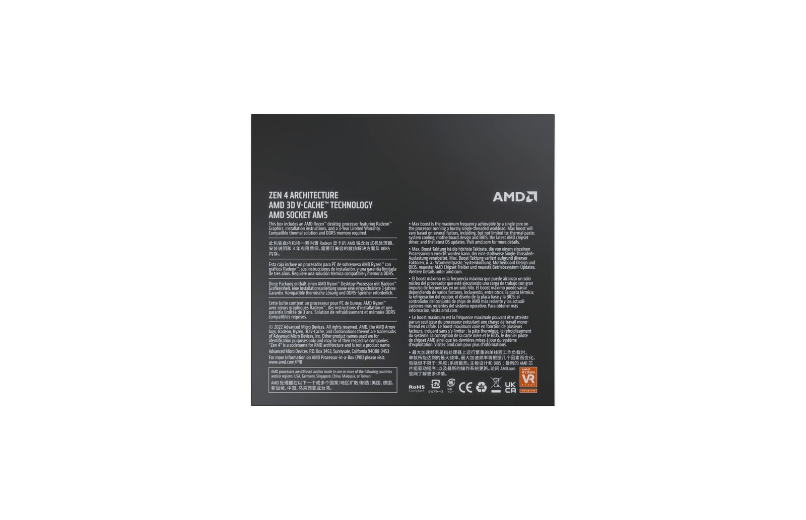 AMD Ryzen 7 7800X3D 8-Core, 16-Thread Desktop Processor Classic