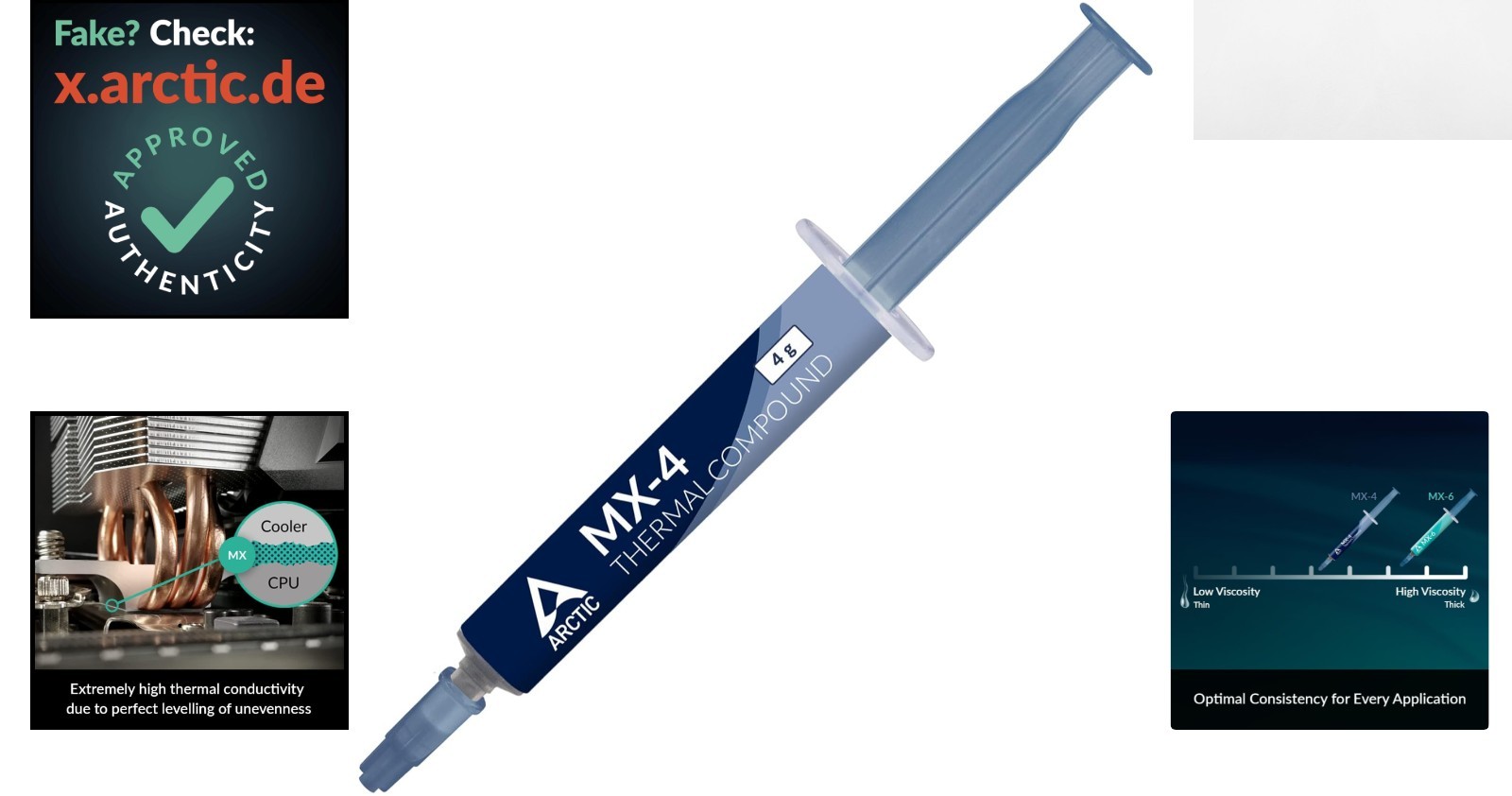 MX-4 4 g – Performance Thermal Paste for All Processors CPU, GPU – PC, PS4, …