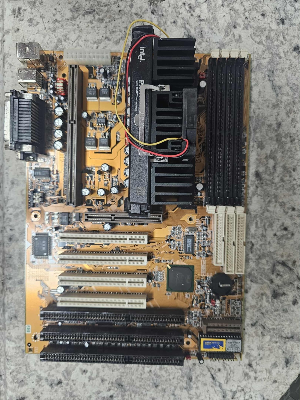 Rare Dual Slot 1 Retro Gaming Elpina Topsearch Motherboard 3x ISA 4x PCI 1x AGP