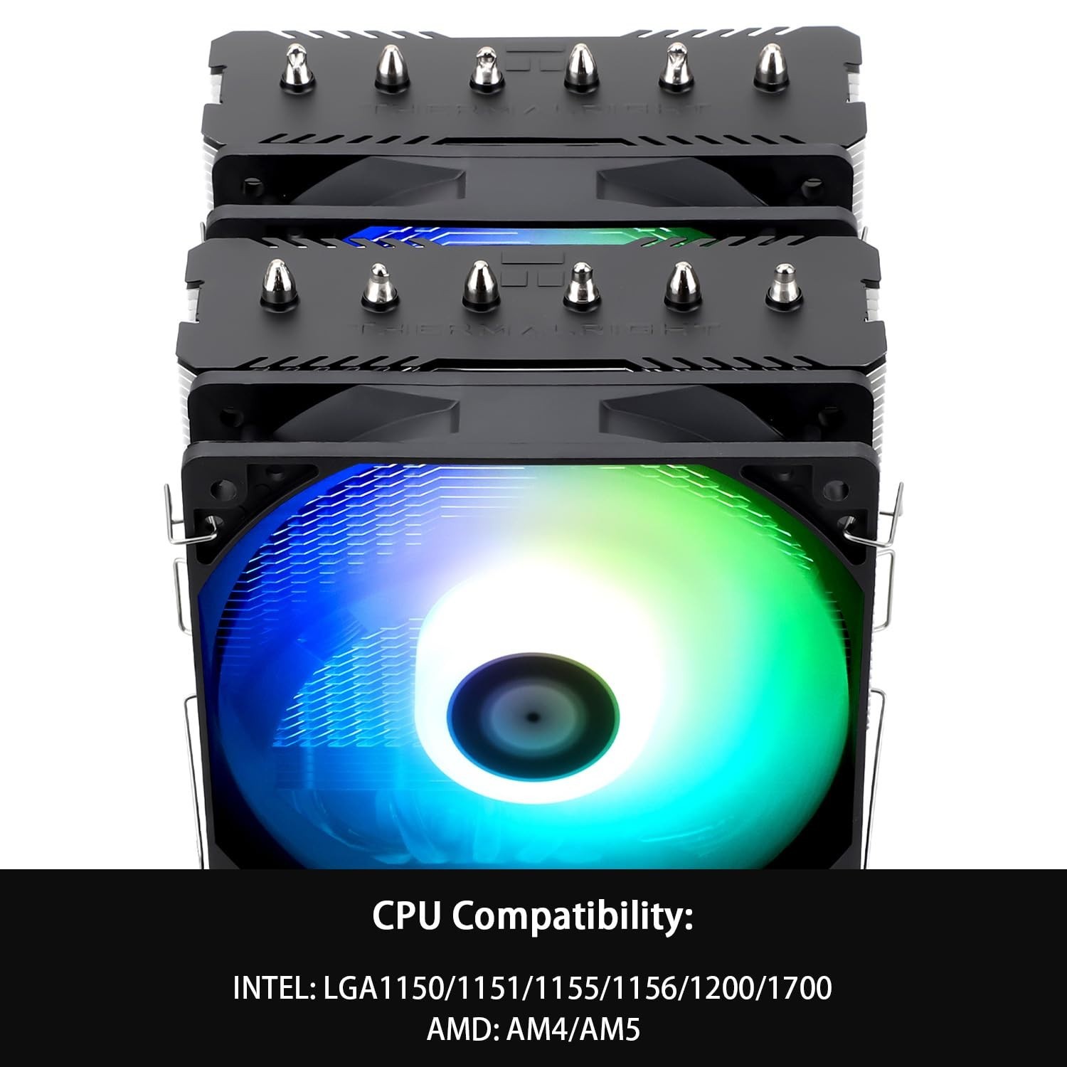 Ultra Silent Peerless Assassin 120 SE ARGB Cooler – 66 CFM Dual Fan Design