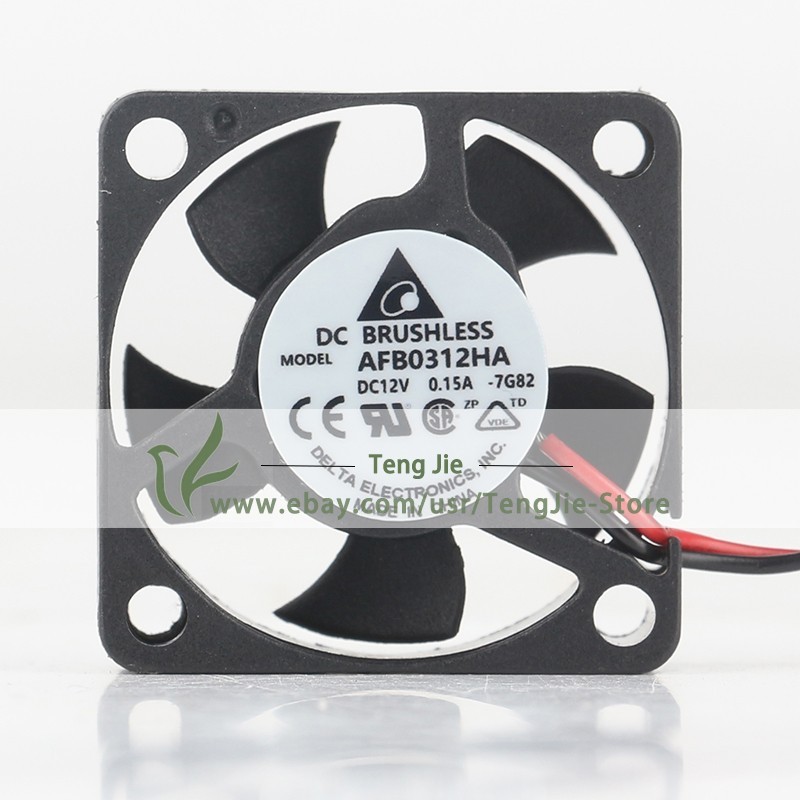 Delta AFB0312HA DC12V 0.15A 3010 30X30X10MM 2wire inverter projector Cooling Fan