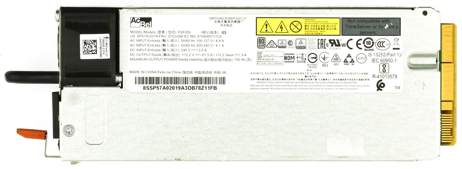 AcBel FSF055 750W Switching Power Supply