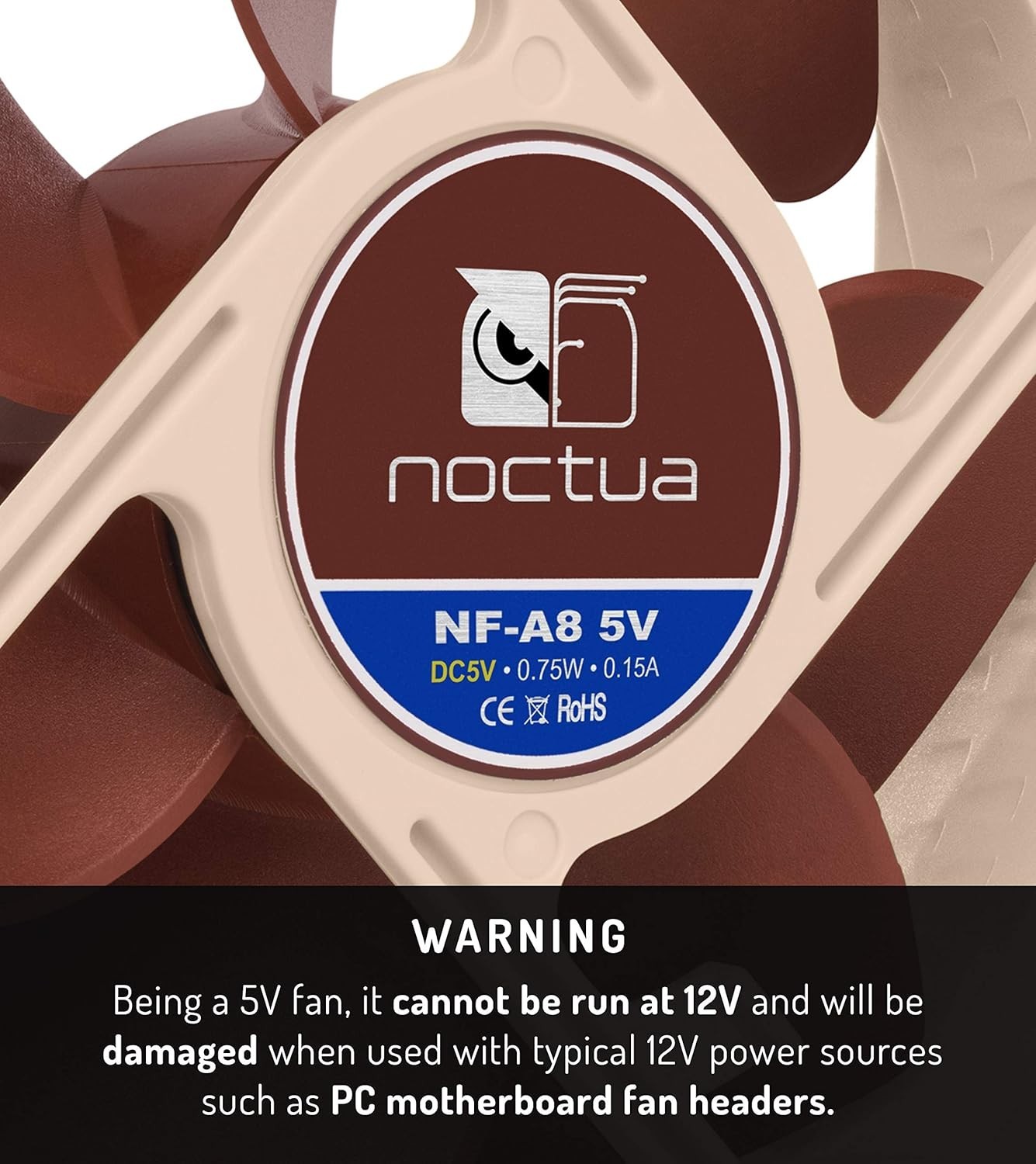 80mm Quiet Cooling Fan with USB Adapter and Anti-Vibration Mounts