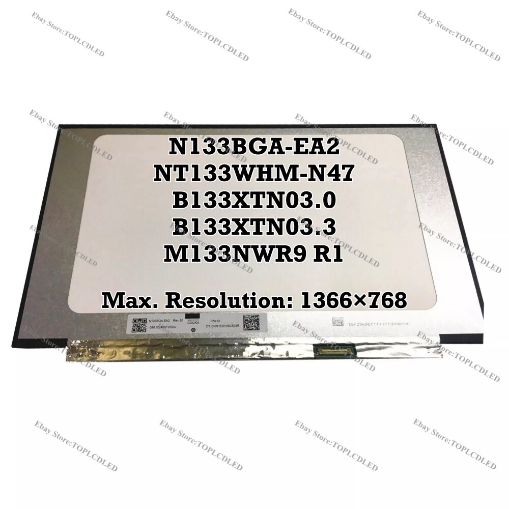 N133BGA-EA2 fit NT133WHM-N47 B133XTN03.0 B133XTN03.3 M133NWR9 R1 HD LCD 30 Pins