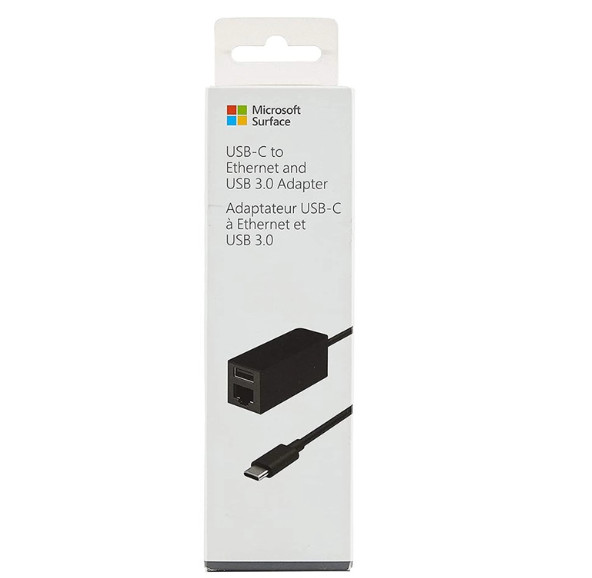 New For Microsoft Surface Type-C USB-C to Ethernet RJ45 and USB 3.0 Adapter 1860