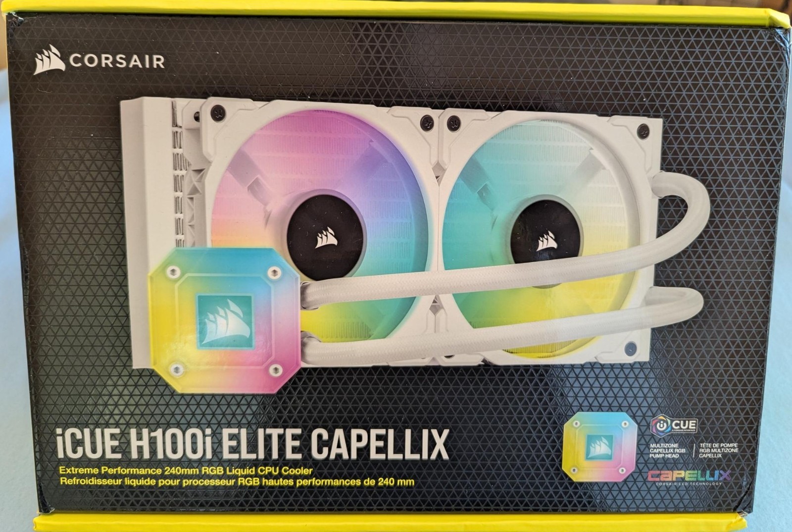 Corsair iCUE H100i ELITE CAPELLIX Liquid CPU Cooler — White