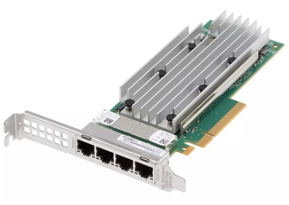 $150 Sealed Dell Qlogic QL41164HFRJ Quad Port 10GbE RJ-45 10GBase-T Card D1