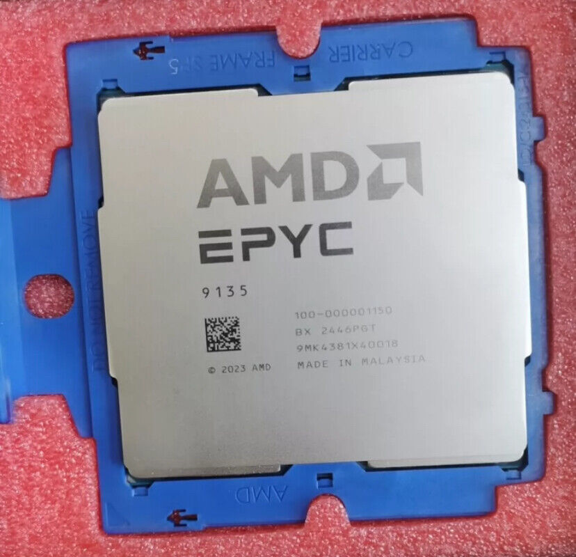 AMD EPYC 9135 CPU 16 Cores 32 Threads 3.65-4.3GHZ 200W 128MB Server Processors