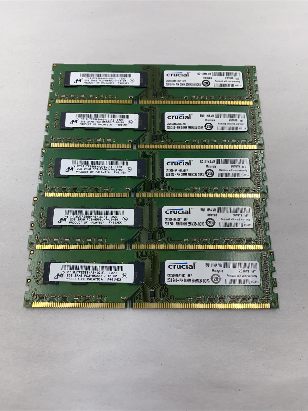 Crucial 2GB 240-PIN DIMM 256MX64 DDR3 BQ111M4.VR