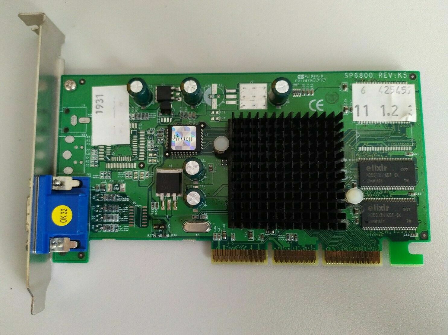 Geforce2 MX-400 32Mb AGP Sparkle SP6800 Rev: K5 Video Card.