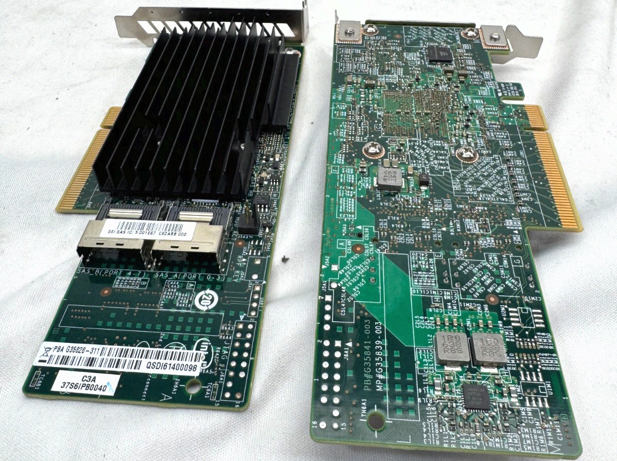 [LOT OF 5] Intel 6GB 8 Port Raid Controller PBA G35828-311 Half Height Bracket