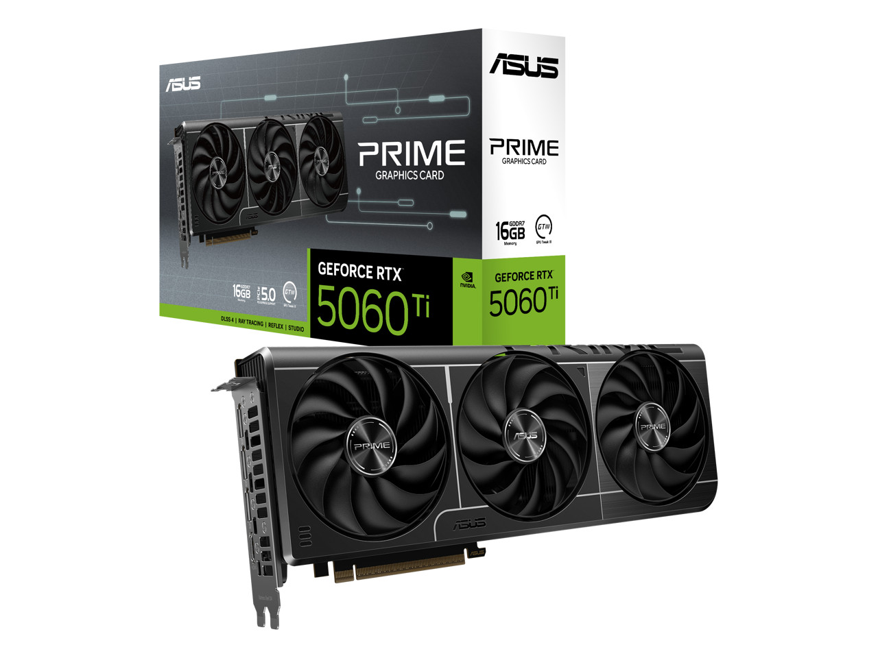 ASUS PRIME GeForce RTX 5060 Ti 16GB 128-Bit GDDR7 PCI Express 5.0 x8 DLSS 4.0 G