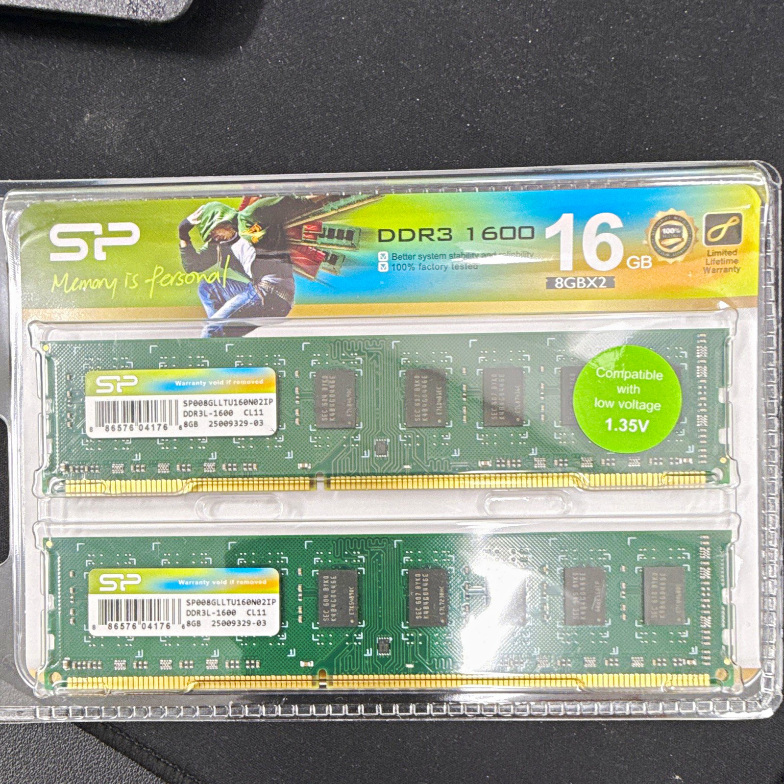 Silicon Power 16GB (2x8GB) DDR3-1600 UDIMM 240-Pin Low Voltage DDR3 SDRAM