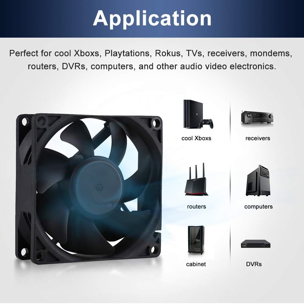 80mm EC Axial Fan AC 110V 120V Brushless Cooling Fan 80mm x 25mm