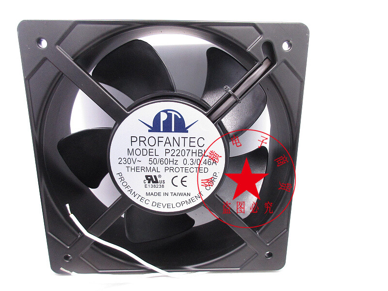 PROFANTEC P2207HBL 205*205*72mm 230V power distribution cabinet exhaust fan