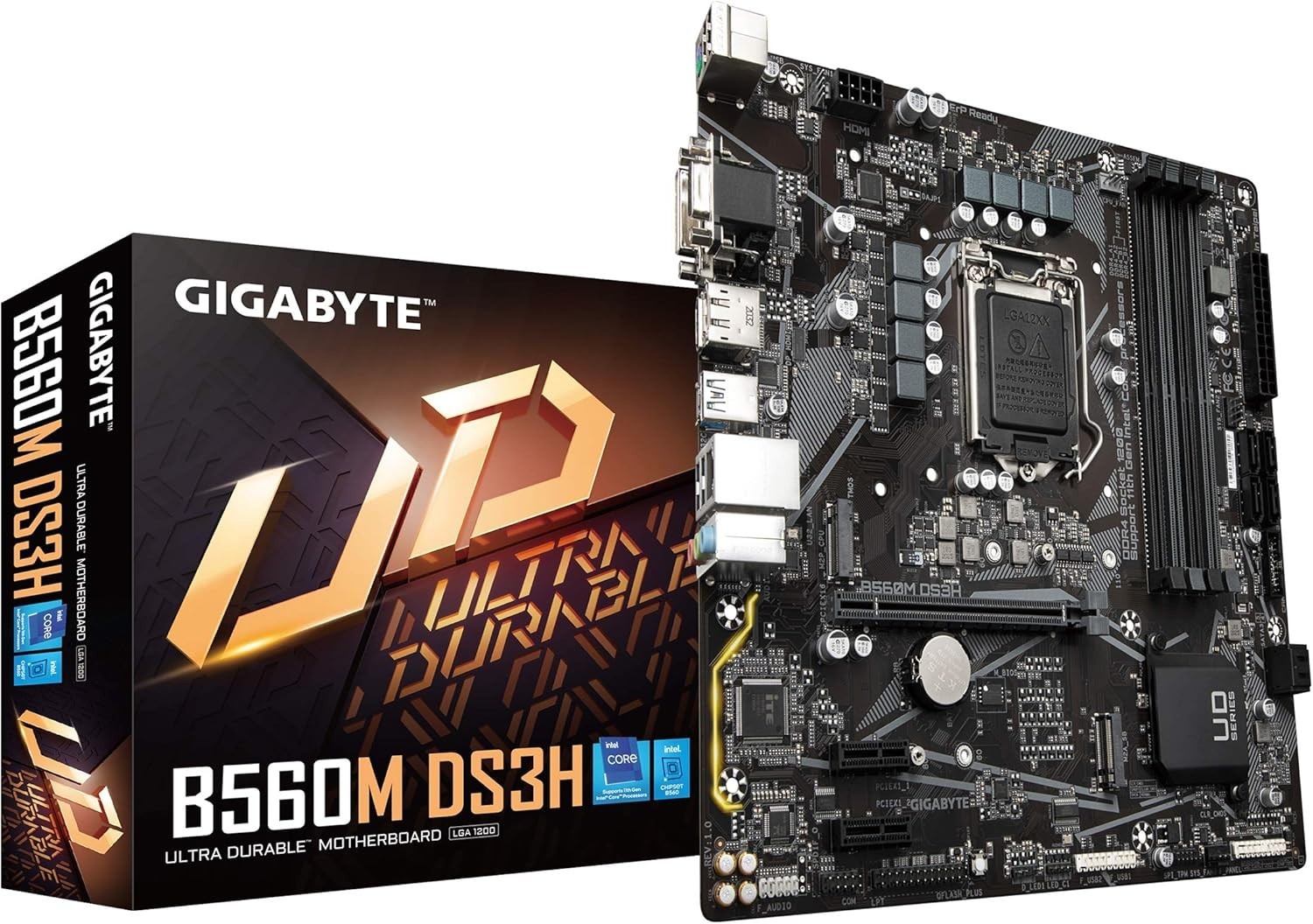 GIGABYTE B560M DS3H Intel B560 Ultra Durable Motherboard with Direct 6+2 Phases