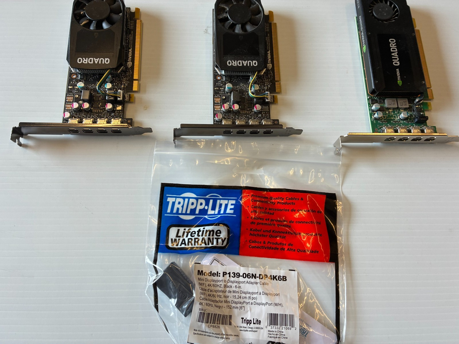 LOT OF 11 NVIDIA Quadro P620 P620 K1200 Tested Graphics Cards 4x MP Ports more