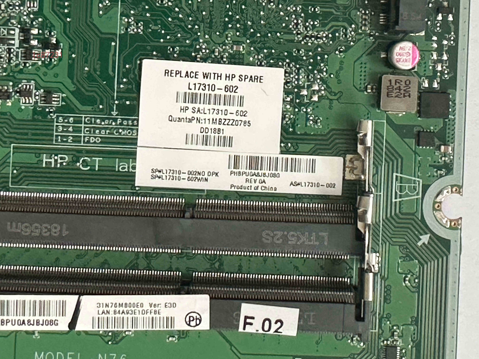 NEW HP Pavilion 24-xa0024 27-XA Motherboard L17310-002 L17310-602 DA0N76MB6E0