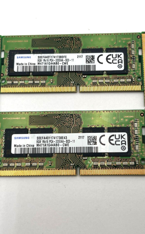 16GB Kit – (2x8GB) 1R-16 DDR-4 3200AA SODIMM Samsung M471A1G44AB0-CWE