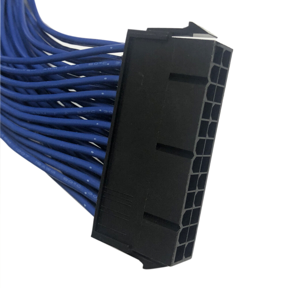 ATX 24Pin 1 to 2 port Power Supply Extension cable PSU Male to Female Y Splitter