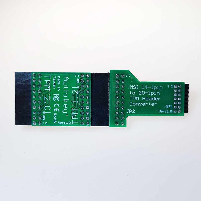 2-in-1 reversible TPM 2.0 + 1.2 kit, Module for MSI motherboards