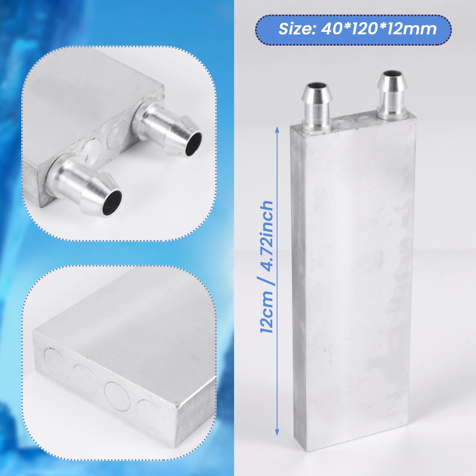 Aluminum alloy CPU Radiator 40x120mm Water Cooling Liquid Water Cooler5891