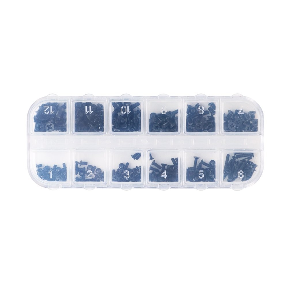 240-Piece Alloy Steel Screw Set for Laptop Repair – Flat Head and Point Styles