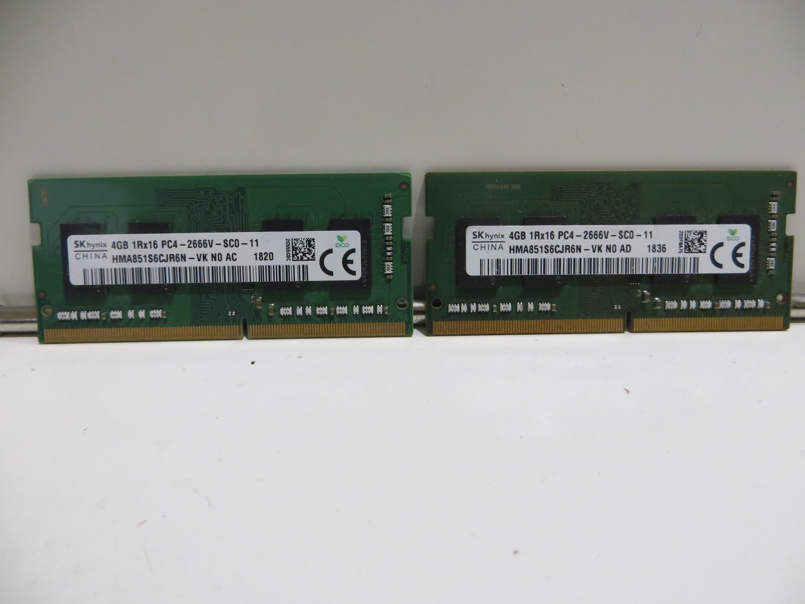 SK Hynix 8GB 2x4GB 1Rx16 PC4-2666V DDR4 PC4-21300 2666Mhz SO-DIMM Laptop Memory