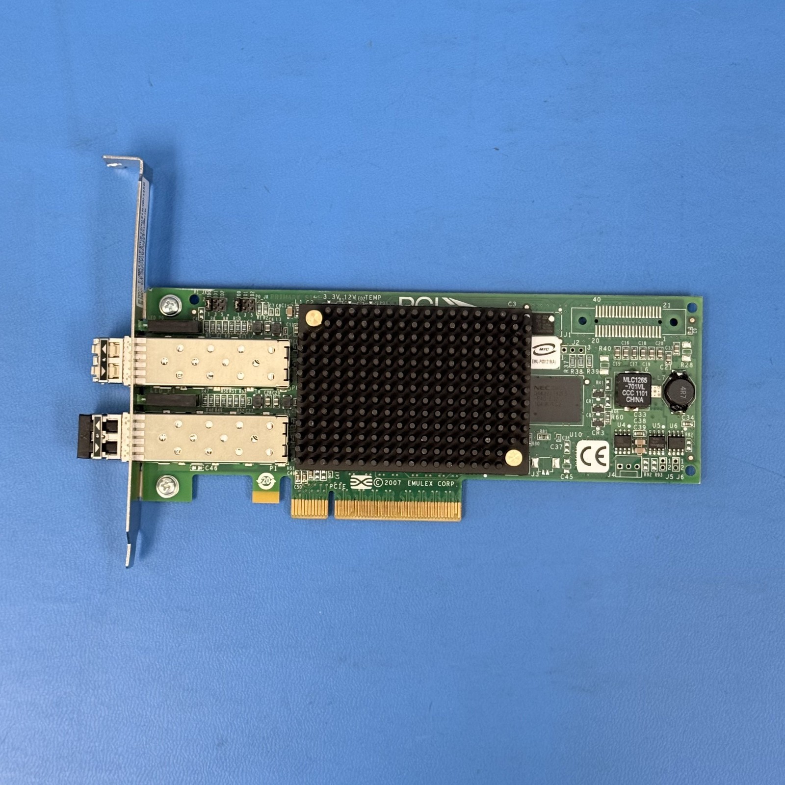 Emulex LPE12002-E 8Gb 8G Dual Port PCIe FC Fiber Channel Network Card Adapter