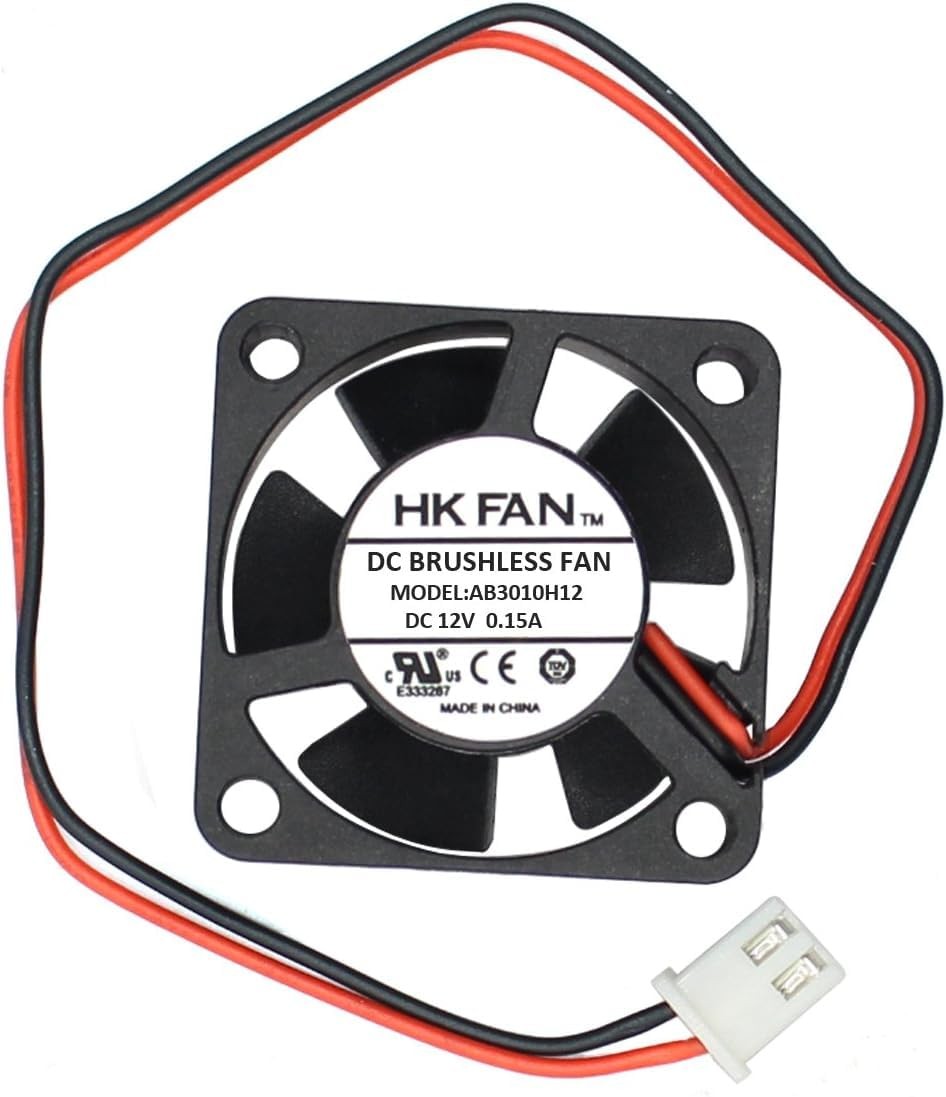 30mm X 30mm X 10mm 3010 12v 0.15a Ball Bearing Brushless Dc Cooling Fan 2pin Ab3