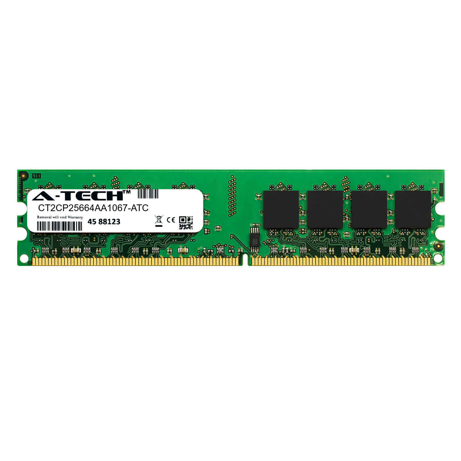 2GB DDR2 PC2-8500 1066 MHz DIMM (Crucial CT2CP25664AA1067 Equivalent) Memory RAM