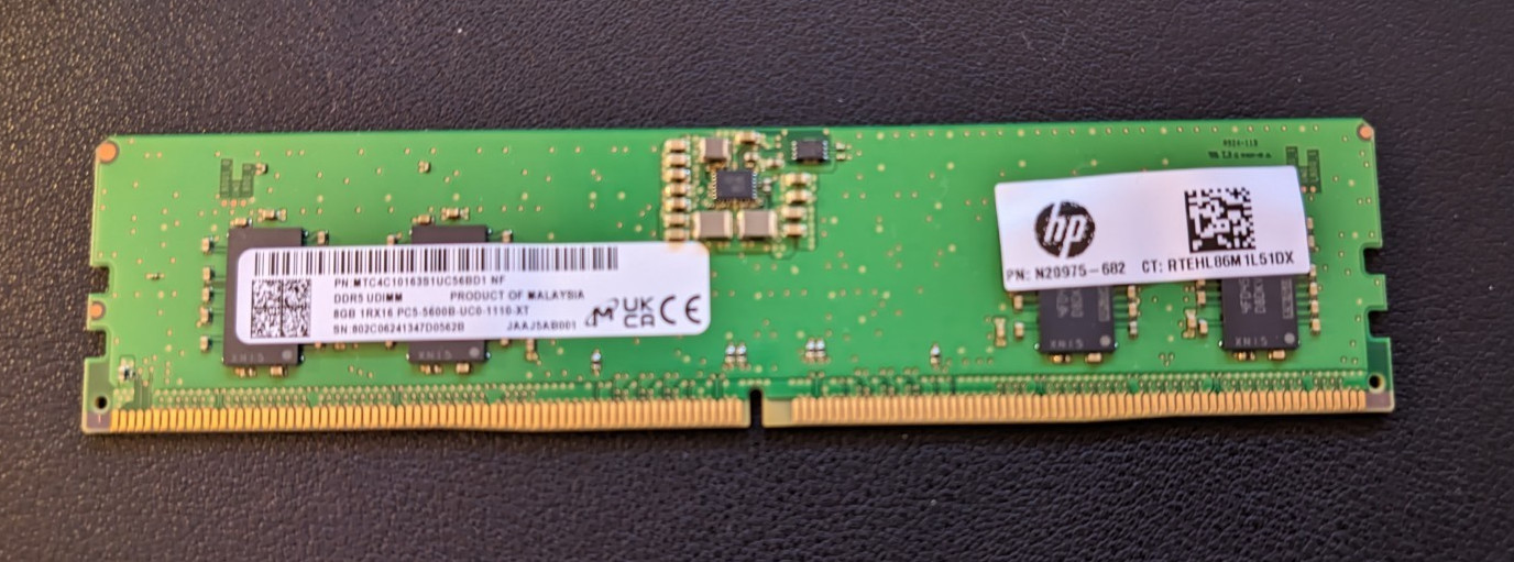 Micron 8GB DDR5 5600MHz Desktop RAM PC5-5600B MTC4C10163S1UC56BD1 N20975-682 NEW
