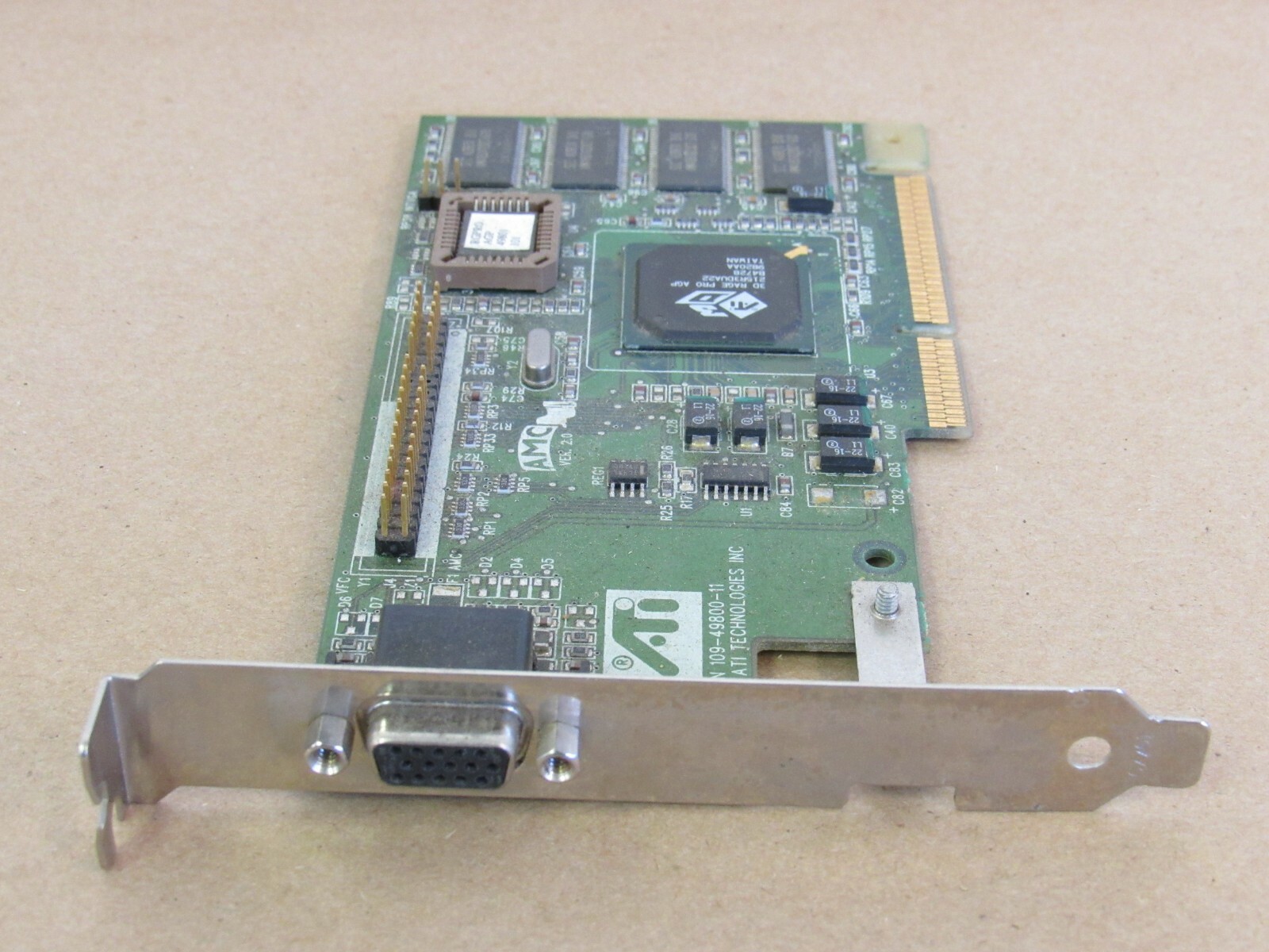 ATI TECHNOLOGIES INC PN 109-49800-11, AMC VER. 2.0, GRAPHIC CARD 1998