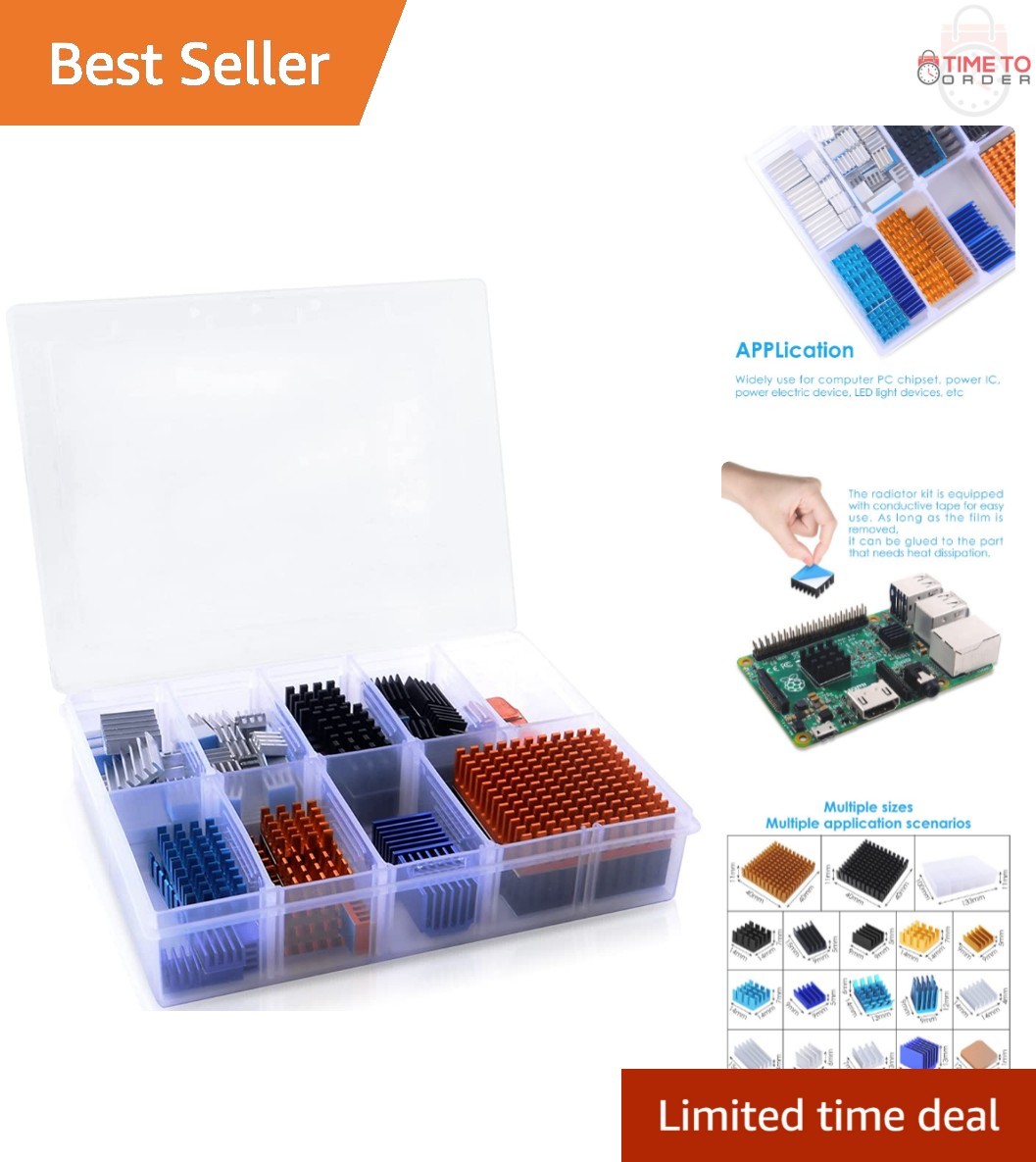 102pcs Heatsink Kit Copper Aluminum Thermal Conductive Tape VRM CPU GPU