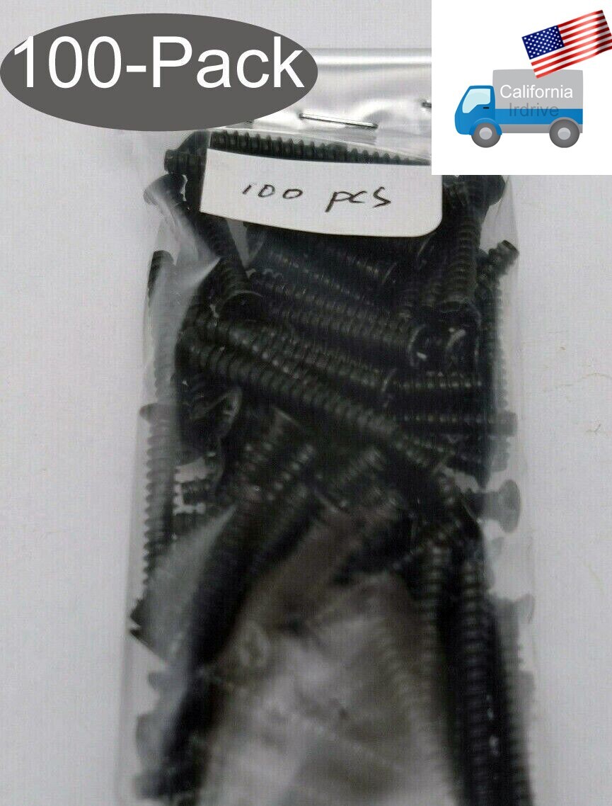 100-pack: Metric M3.5 x 25mm Black Oxide Steel Fan Heat-Sink Assembly Screws,CPU