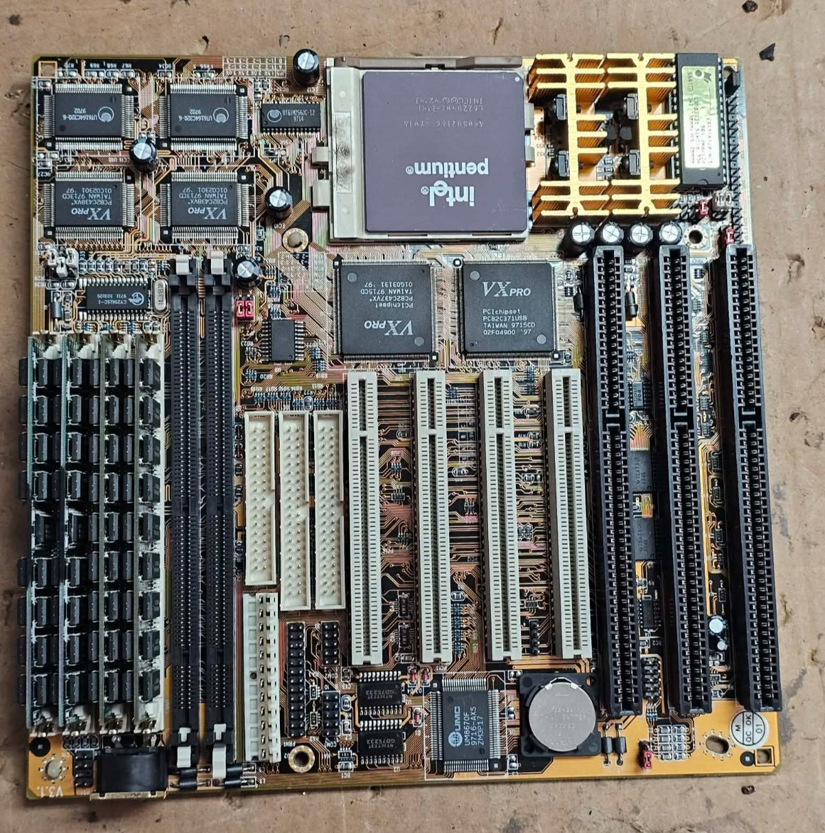 Tested VXPRO V3.1 Mainboard Socket 7 Retro Gaming w/Intel Pentium + 32MB PCI ISA