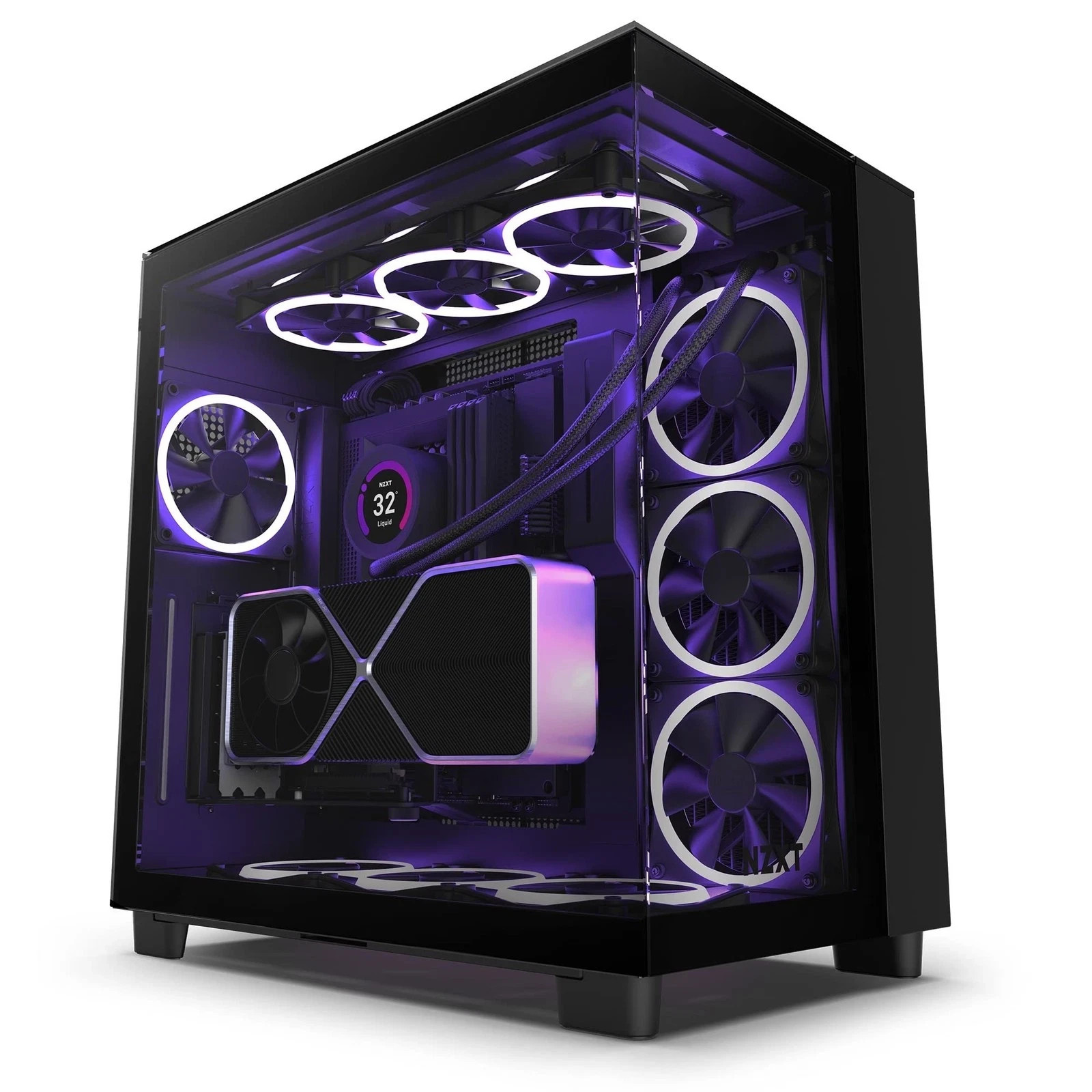 NZXT Vertical GPU Mount Bracket w/ PCIe 4.0 175mm Riser Cable Black AB-RH175-B1