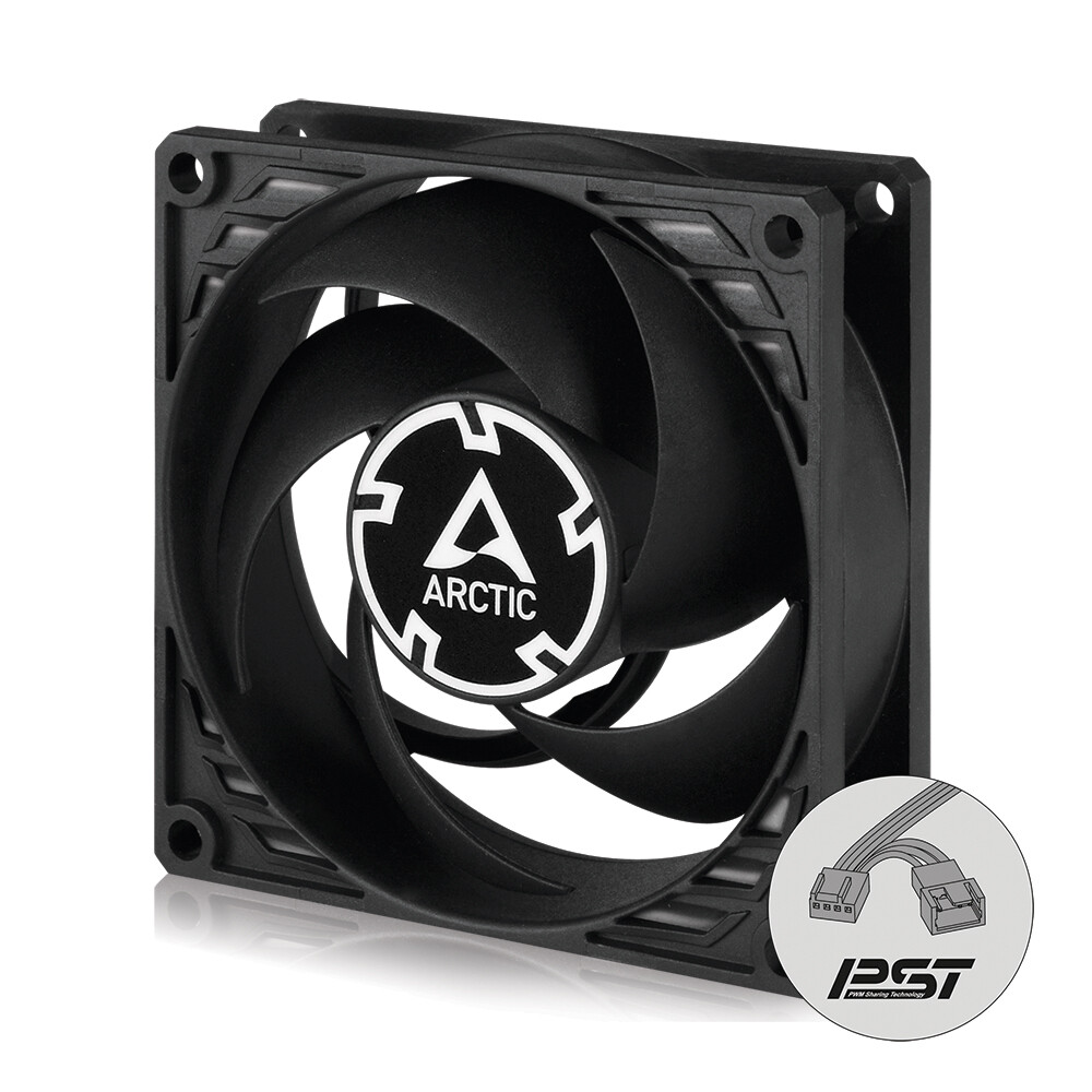 ARCTIC P8 PWM PST (Black) 80 mm Case Fan PWM Sharing Technology PST B-Stock
