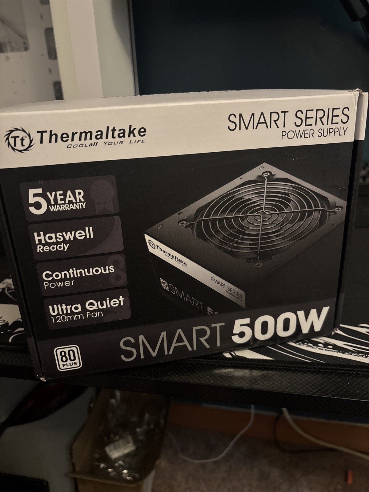 Thermaltake Smart Series 500W 80+ White Certified PSU, Cont Pwr, 120mm ATX 12V